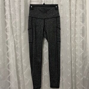 Aerie Charcoal High-Waisted Athletic Heather Gray Leggings